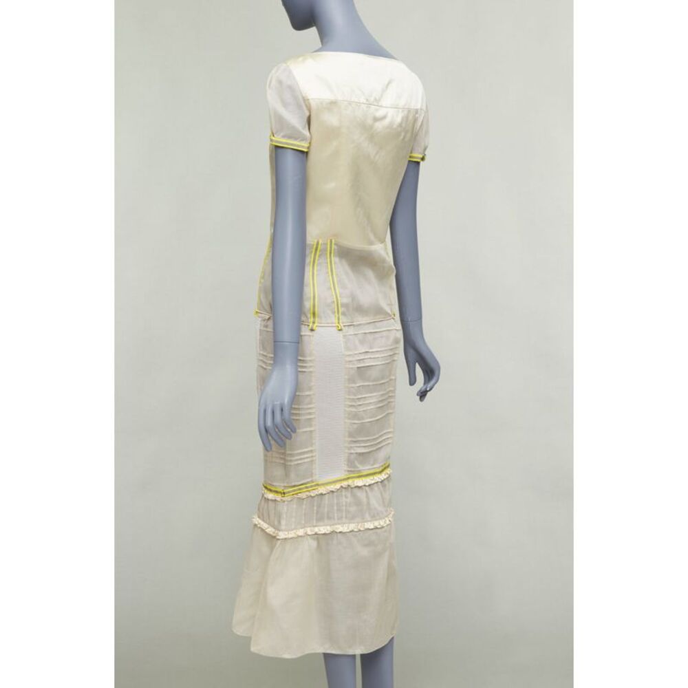 Miu Miu 1999 Runway Beige Patchwork Dress - Picture 6 of 9